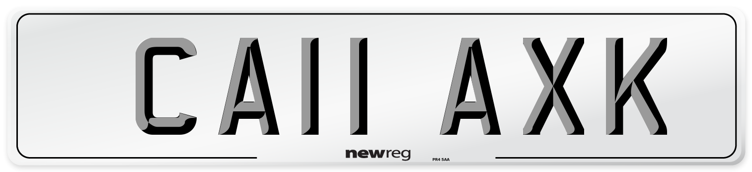 CA11 AXK Number Plate from New Reg